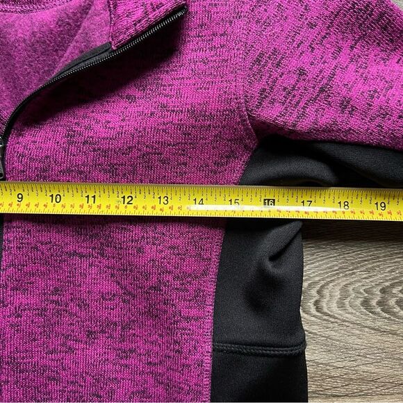 Marc New York Fuchsia Purple Black Heathered Full Zip Up Jacket Women's size M - Picture 7 of 8